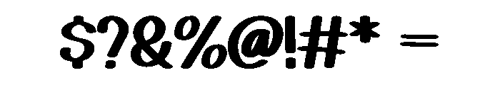 Retro Thick Font OTHER CHARS