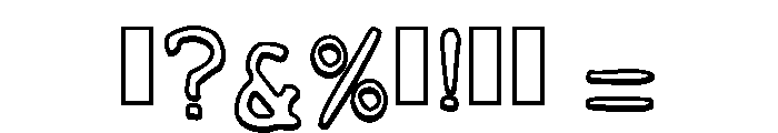 Retro Writer Regular Font OTHER CHARS