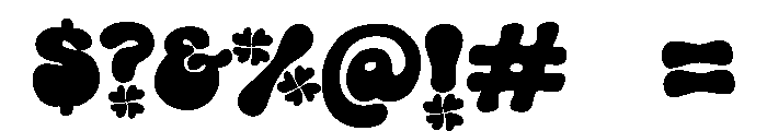 Retro clover leaf Font OTHER CHARS