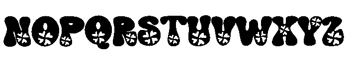 Retro clover leaf Font UPPERCASE