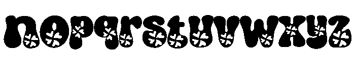 Retro clover leaf Font LOWERCASE