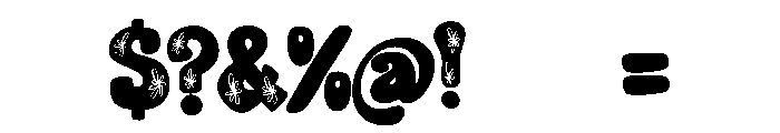 Retro fireworks Font OTHER CHARS