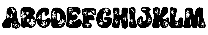 Retro fireworks Font UPPERCASE