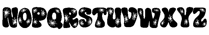 Retro fireworks Font UPPERCASE