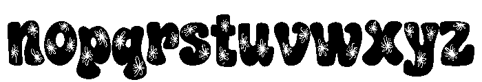 Retro fireworks Font LOWERCASE