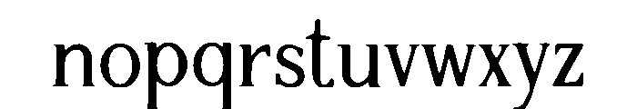 Reverse Contrast Font LOWERCASE