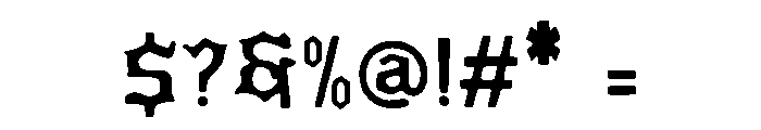 Reverse Fraktur Font OTHER CHARS