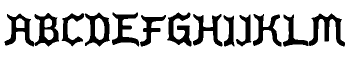 Reverse Fraktur Font UPPERCASE