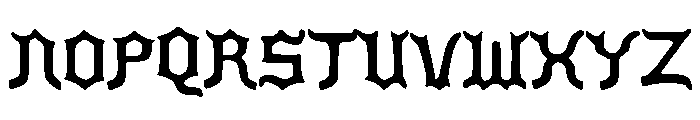 Reverse Fraktur Font UPPERCASE