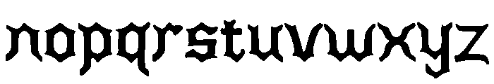 Reverse Fraktur Font LOWERCASE