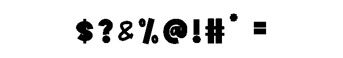 Reverse Pumpkin Font OTHER CHARS