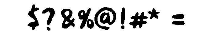 Revolt Brush Regular Font OTHER CHARS