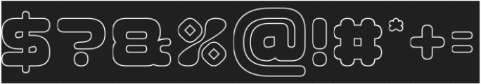 RECORD COMPANY-Hollow-Inverse otf (400) Font OTHER CHARS
