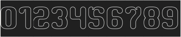 RETRO CHARACTERS-Hollow-Inverse otf (400) Font OTHER CHARS