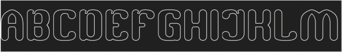 RETRO CHARACTERS-Hollow-Inverse otf (400) Font UPPERCASE