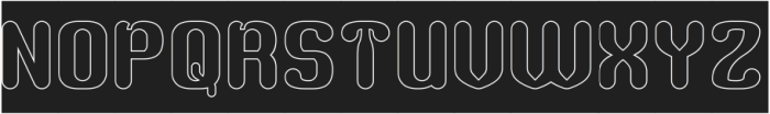 RETRO CHARACTERS-Hollow-Inverse otf (400) Font UPPERCASE