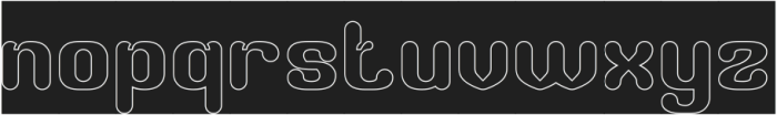 RETRO CHARACTERS-Hollow-Inverse otf (400) Font LOWERCASE