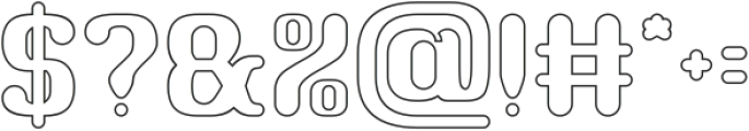 RETRO CHARACTERS-Hollow otf (400) Font OTHER CHARS