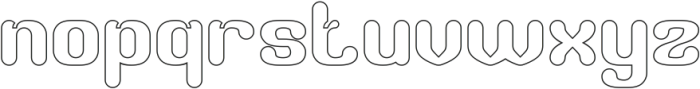 RETRO CHARACTERS-Hollow otf (400) Font LOWERCASE