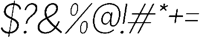 Readant Extra Light Oblique otf (200) Font OTHER CHARS