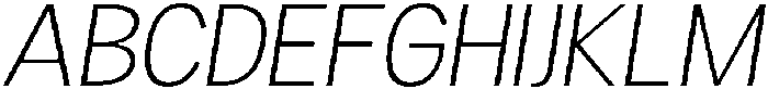 Readant Extra Light Oblique otf (200) Font UPPERCASE