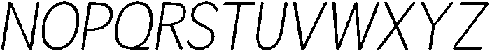 Readant Extra Light Oblique otf (200) Font UPPERCASE