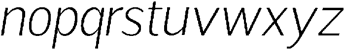 Readant Extra Light Oblique otf (200) Font LOWERCASE
