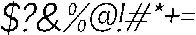 Readant Light Oblique otf (300) Font OTHER CHARS