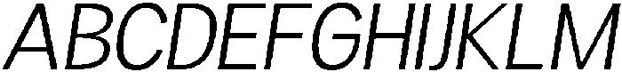Readant Light Oblique otf (300) Font UPPERCASE