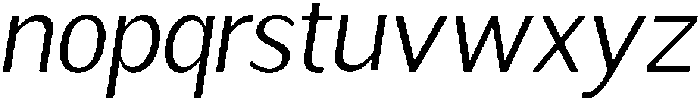 Readant Light Oblique otf (300) Font LOWERCASE