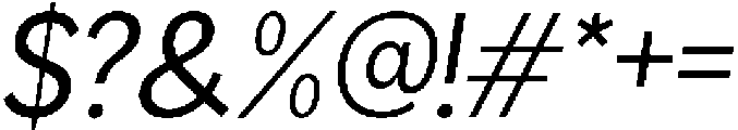 Readant Oblique otf (400) Font OTHER CHARS