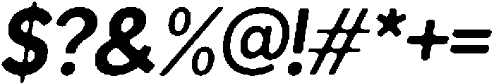 Readant Soft Bold Italic otf (700) Font OTHER CHARS
