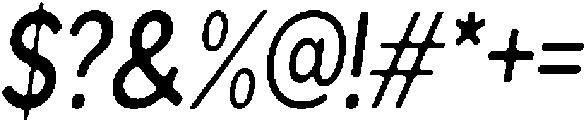 Readant Soft Medium Condensed Italic otf (500) Font OTHER CHARS