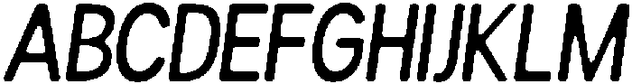 Readant Soft Medium Condensed Italic otf (500) Font UPPERCASE