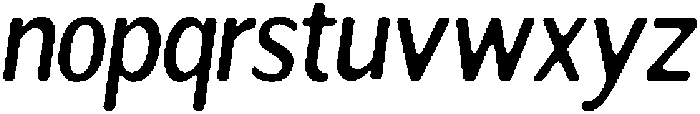 Readant Soft Medium Condensed Italic otf (500) Font LOWERCASE