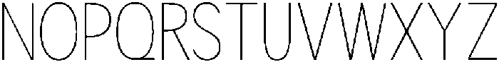 Readant Thin Condensed otf (100) Font UPPERCASE