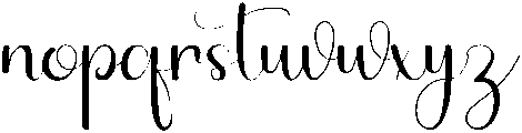 Reading Regular otf (400) Font LOWERCASE