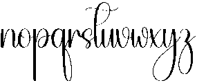 Reading Regular otf (400) Font LOWERCASE