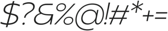 Realist Clostan Thin Italic otf (100) Font OTHER CHARS