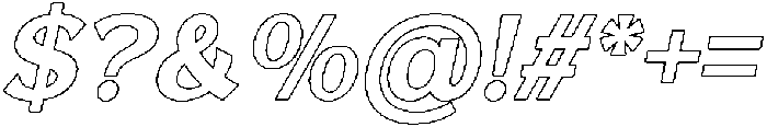 Reang Lanira Bold Italic Outline otf (700) Font OTHER CHARS