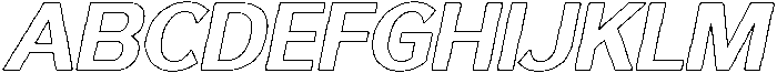 Reang Lanira Bold Italic Outline otf (700) Font UPPERCASE
