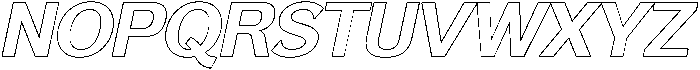Reang Lanira Bold Italic Outline otf (700) Font UPPERCASE