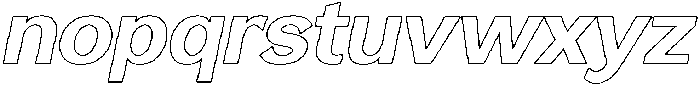 Reang Lanira Bold Italic Outline otf (700) Font LOWERCASE