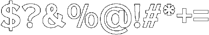 Reang Lanira Bold Outline otf (700) Font OTHER CHARS