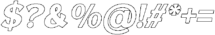 Reang Lanira ExtraBold Italic Outline otf (700) Font OTHER CHARS