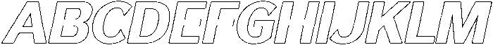 Reang Lanira ExtraBold Italic Outline otf (700) Font UPPERCASE