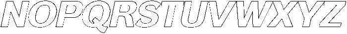 Reang Lanira ExtraBold Italic Outline otf (700) Font UPPERCASE