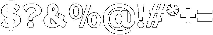 Reang Lanira ExtraBold Outline otf (700) Font OTHER CHARS