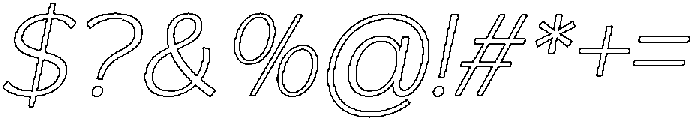 Reang Lanira ExtraLight Italic Outline otf (200) Font OTHER CHARS