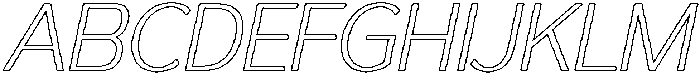 Reang Lanira ExtraLight Italic Outline otf (200) Font UPPERCASE